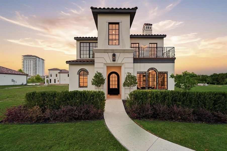 Front exterior of a new home in , Flower Mound, TX, highlighting curb appeal (Image 1). Front exterior of a new home in , Flower Mound, TX, highlighting curb appeal (Image 1).