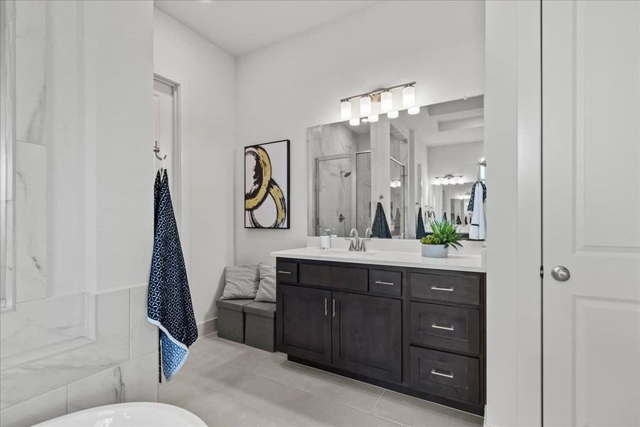 Furnished interior view inside a new home in Sunfield, Buda (Image 33).