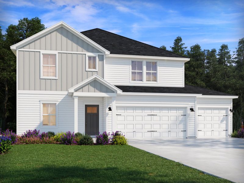 Representative exterior photo of a completed home built from the Sherwood by Meritage Homes in Briarcreek - Bronze Series, Cane Ridge, TN (Image 16). Representative exterior photo of a completed home built from the Sherwood by Meritage Homes in Briarcreek - Bronze Series, Cane Ridge, TN (Image 16).