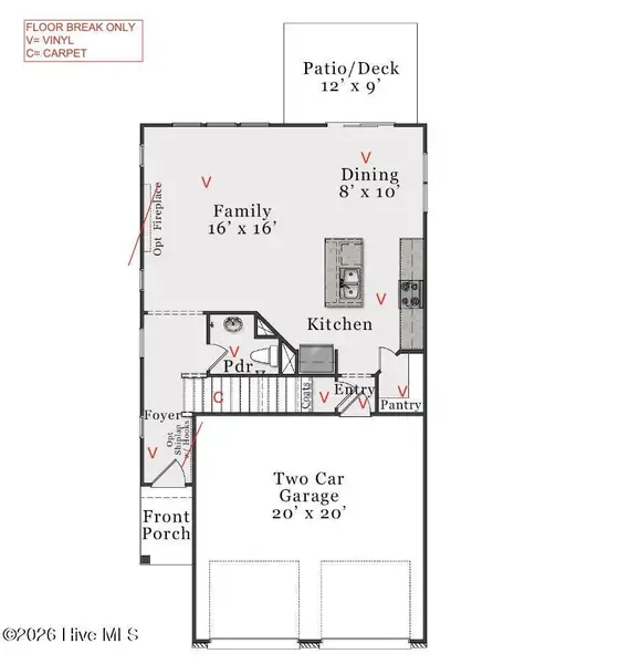 2D floor plan layout of this home in Fords Reach, Bolivia, NC (Image 4).