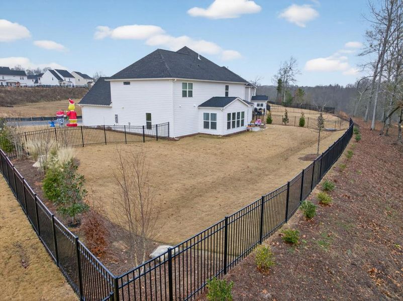 Exterior details and patio area of a home in Reunion, Flowery Branch (Image 25). Exterior details and patio area of a home in Reunion, Flowery Branch (Image 25).
