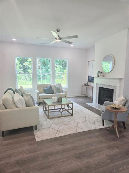 Furnished interior view inside a new home in Ashbury Commons, Powder Springs (Image 8).