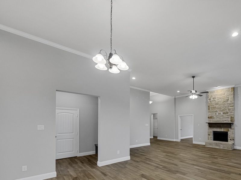Representative unfurnished interior of a home built from the Eliot II by Robbie Hale Homes in High Meadows Estates, Nevada (Image 21). Representative unfurnished interior of a home built from the Eliot II by Robbie Hale Homes in High Meadows Estates, Nevada (Image 21).