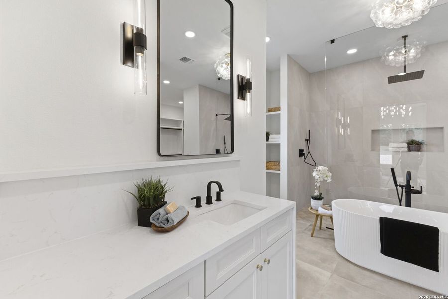 Furnished interior view inside a new home in , Bulverde (Image 45).