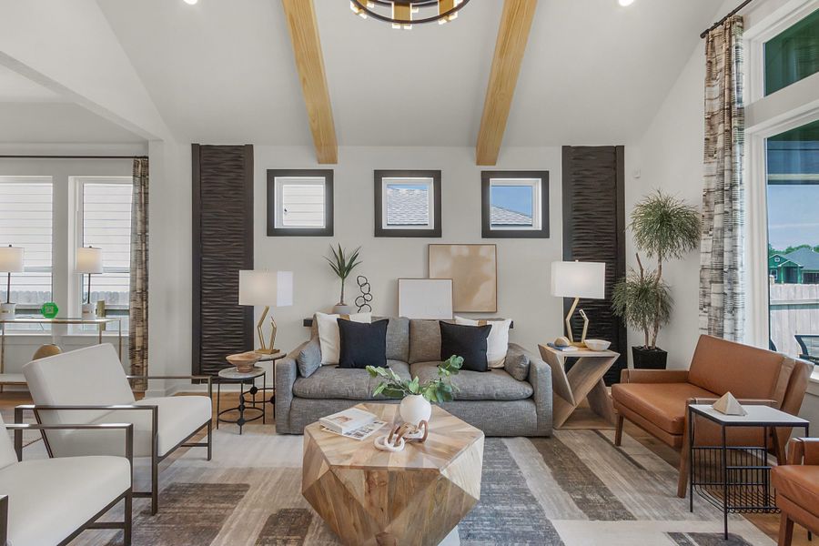 Furnished interior view inside a new home in Bridgeland, Cypress (Image 25).