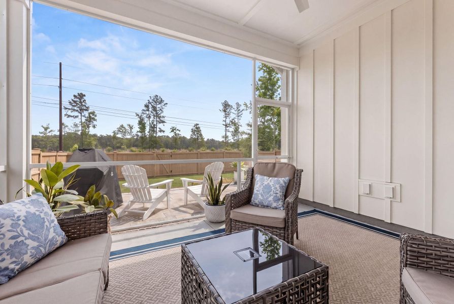 Exterior details and patio area of a home in Midtown at Nexton, Summerville (Image 26).