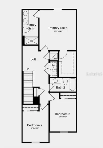 2D floor plan layout of this home in Firethorn, Parrish, FL (Image 3).