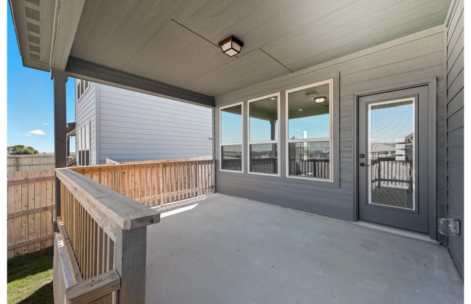 Exterior details and patio area of a home in Lily Springs, Seguin (Image 2). Exterior details and patio area of a home in Lily Springs, Seguin (Image 2).