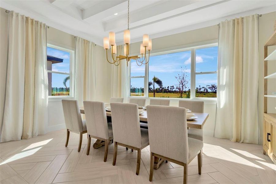 Furnished interior view inside a new home in Biscayne Landing at Seaire, Parrish (Image 36).