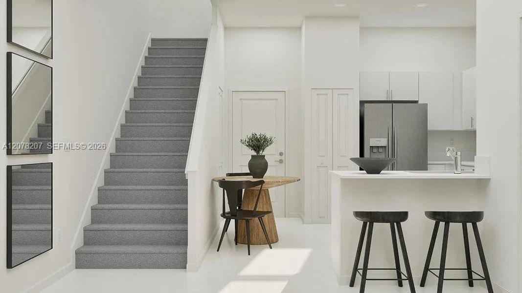 Furnished interior view inside a new home in Breezewood, Miami (Image 6).