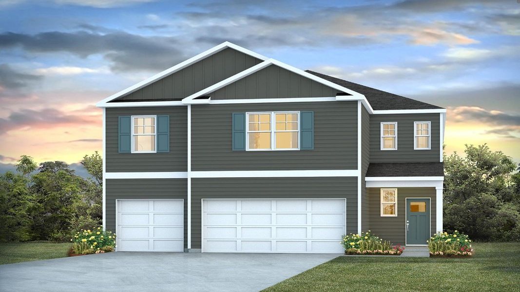 Representative exterior photo of a completed home built from the Guilford by D.R. Horton in Laurel Grove, Guyton, GA (Image 5). Representative exterior photo of a completed home built from the Guilford by D.R. Horton in Laurel Grove, Guyton, GA (Image 5).