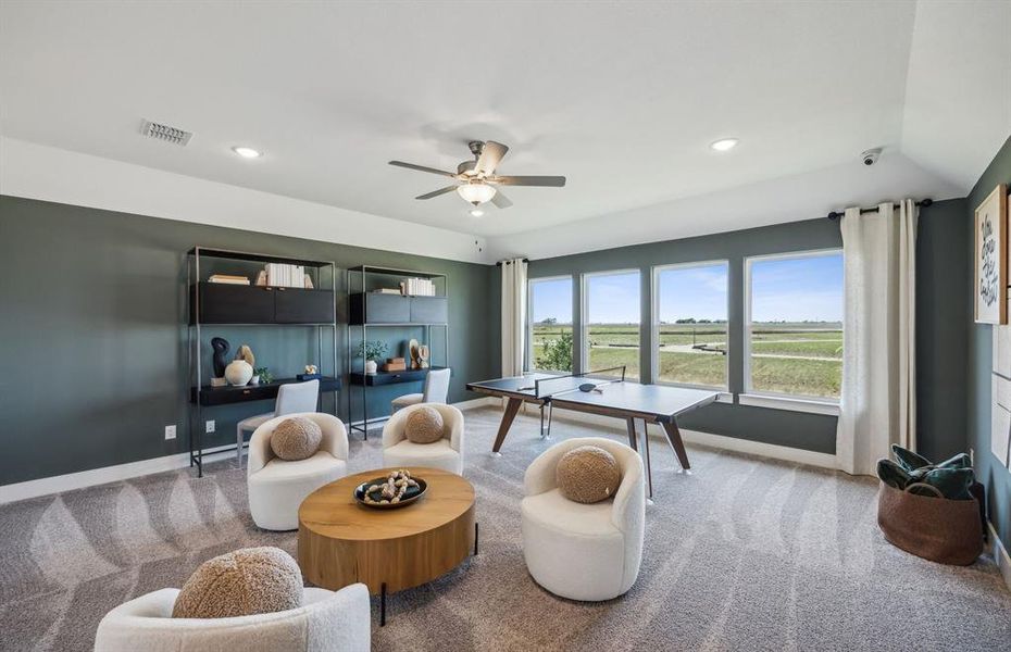 *Actual home, furniture not included - Spacious game room on second level *Actual home, furniture not included - Spacious game room on second level