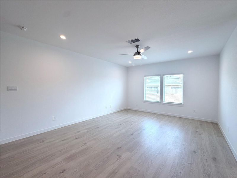 Living room with ceiling fan