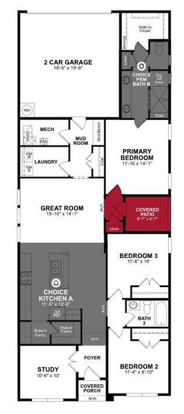 Beazer Homes Treeline Meridian Floorplan.