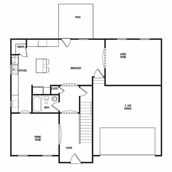 2D floor plan layout of this home in , Newnan, GA (Image 7).