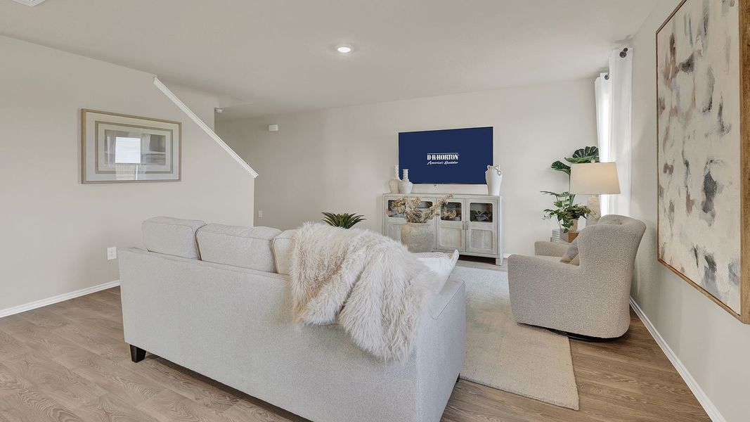 Representative furnished interior of a home built from the The Franklin by D.R. Horton in Swenson Heights, Seguin (Image 7). Representative furnished interior of a home built from the The Franklin by D.R. Horton in Swenson Heights, Seguin (Image 7).