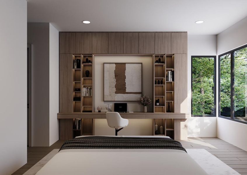 Furnished interior view inside a new home in , Spring (Image 24).