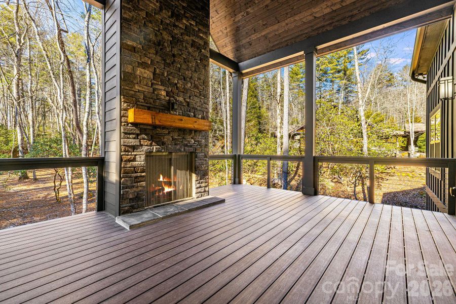 Exterior details and patio area of a home in , Sapphire (Image 4).