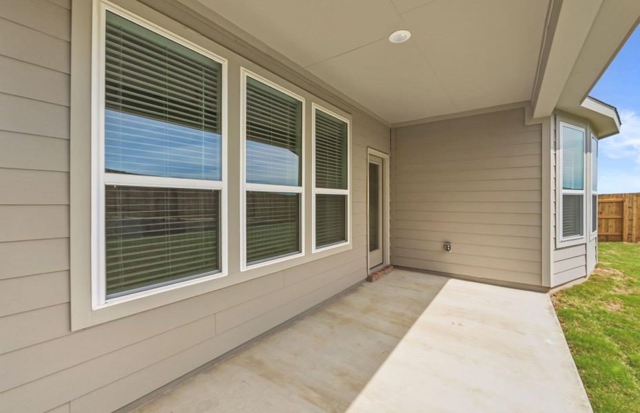 Exterior details and patio area of a home in Sunfield, Buda (Image 4). Exterior details and patio area of a home in Sunfield, Buda (Image 4).