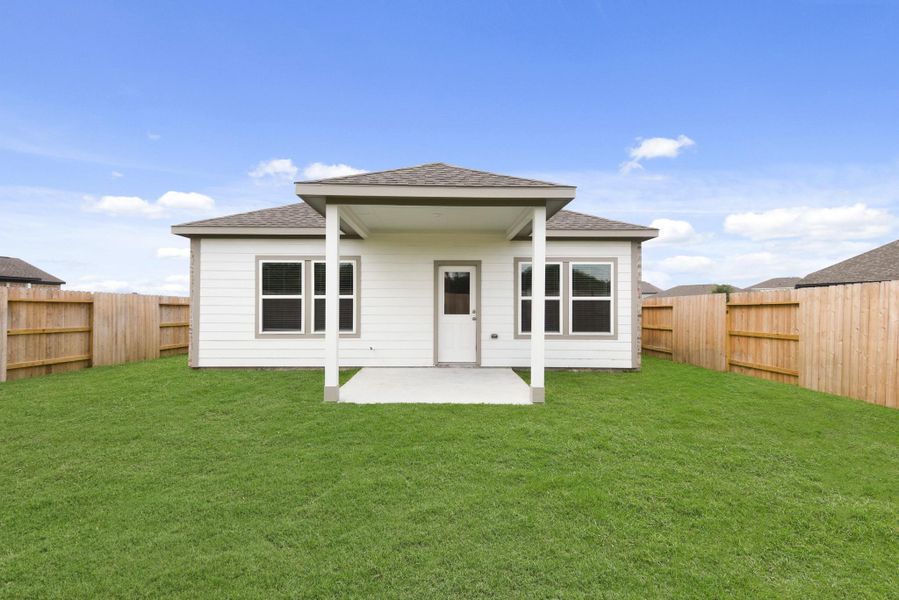 Exterior details and patio area of a home in River Ranch Trails, Dayton (Image 18). Exterior details and patio area of a home in River Ranch Trails, Dayton (Image 18).