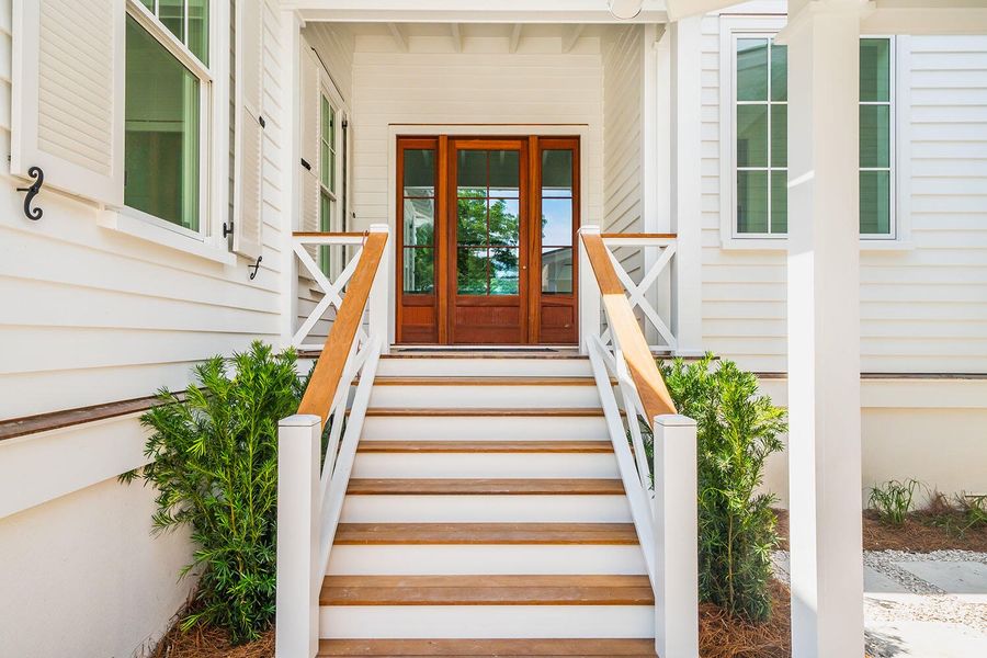 Exterior details and patio area of a home in , Johns Island (Image 6). Exterior details and patio area of a home in , Johns Island (Image 6).