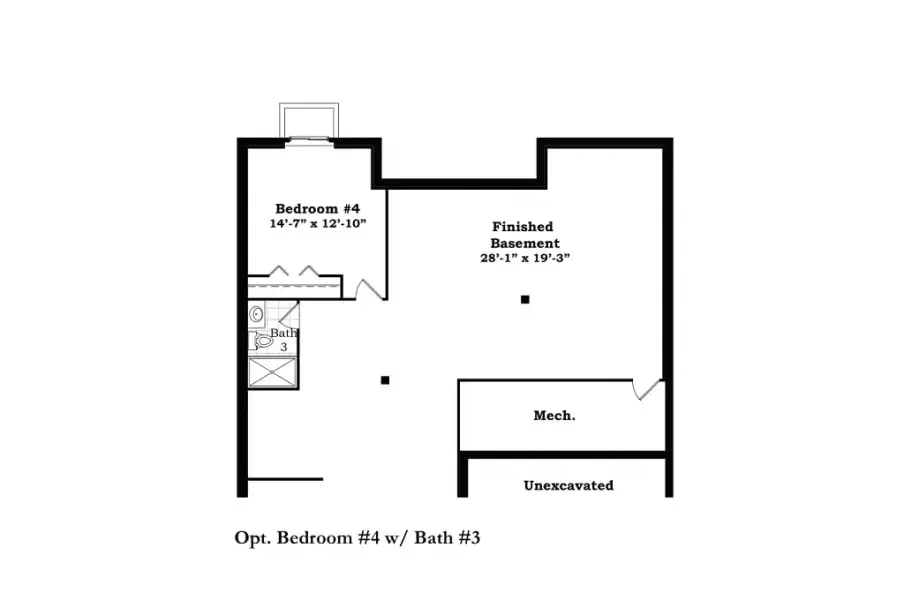2D floor plan layout for the The Middleton by Norfolk Homes in Offsite Builds Southern Michigan, Ann Arbor, MI (Image 34).