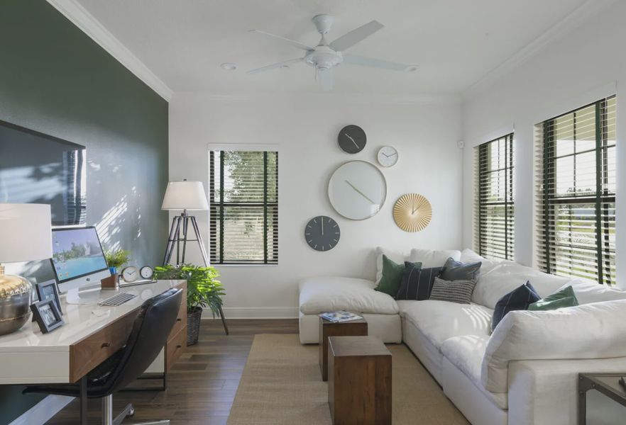Representative furnished interior of a home built from the Lighthouse by Neal Communities in SkySail, Naples (Image 8).