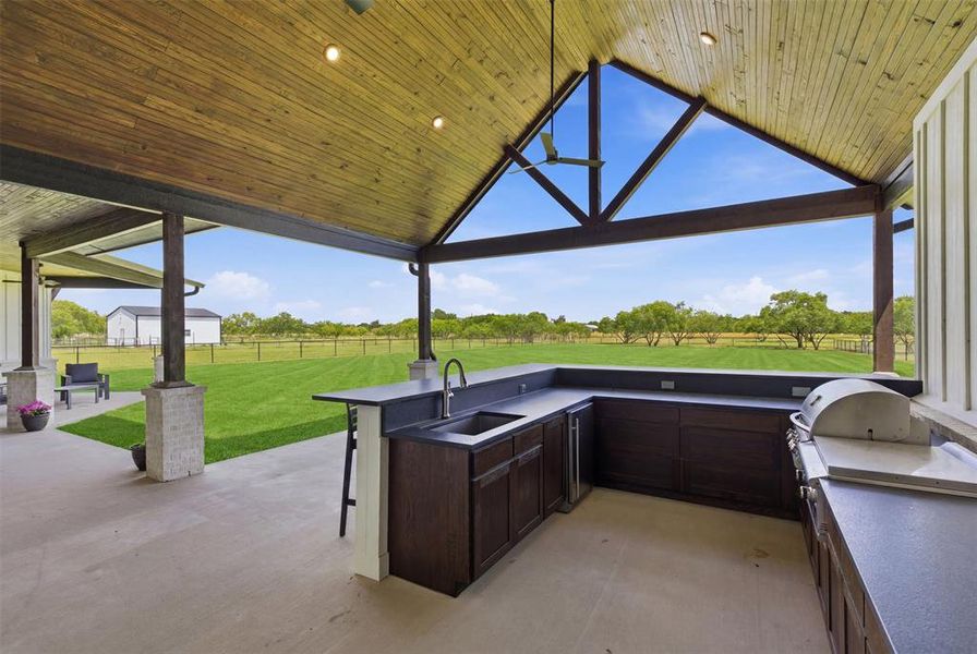 Exterior details and patio area of a home in , Valley View (Image 21).