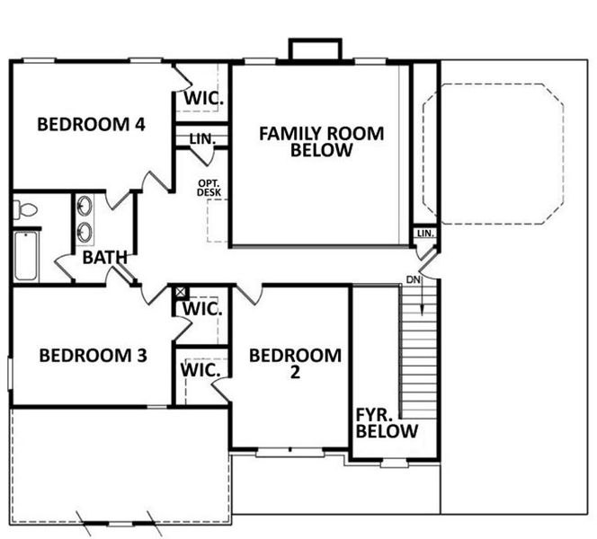 2D floor plan layout of this home in Woodland Hills, Loganville, GA (Image 3).