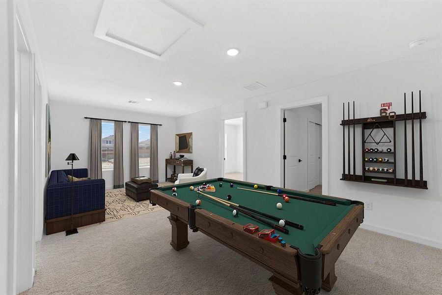 Furnished interior view inside a new home in Aspire at Noble Ridge, Howe (Image 14). Furnished interior view inside a new home in Aspire at Noble Ridge, Howe (Image 14).