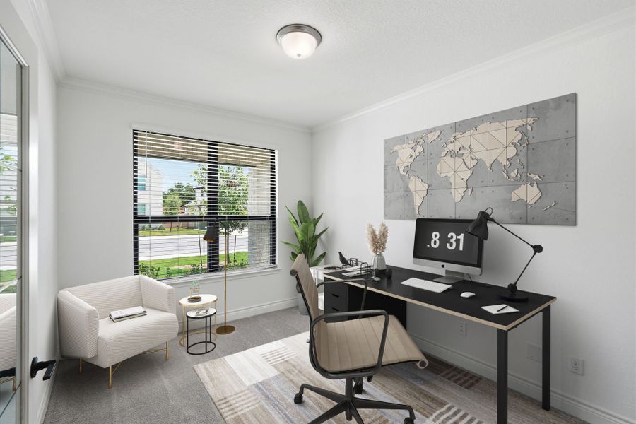 Representative furnished interior of a home built from the Sanford by Pulte Homes in Davis Ranch, San Antonio (Image 10).