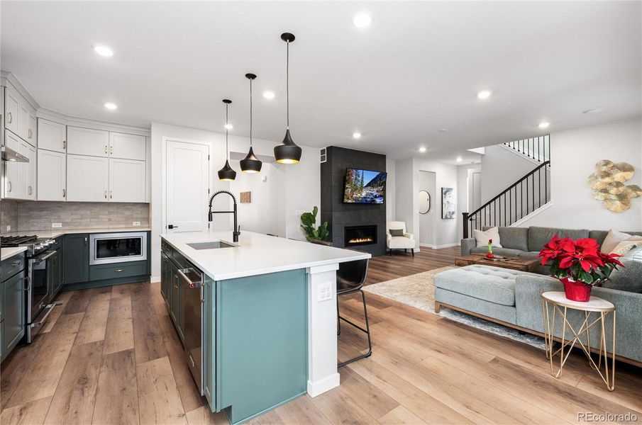 High-end appliance package and designer-selected materials throughout.