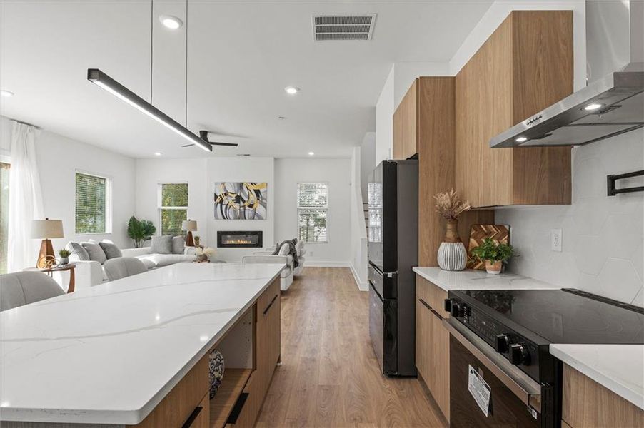 Furnished interior view inside a new home in , Atlanta (Image 17). Furnished interior view inside a new home in , Atlanta (Image 17).