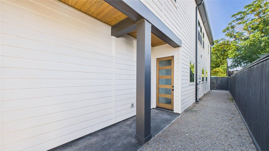 Exterior details and patio area of a home in , Houston (Image 3).