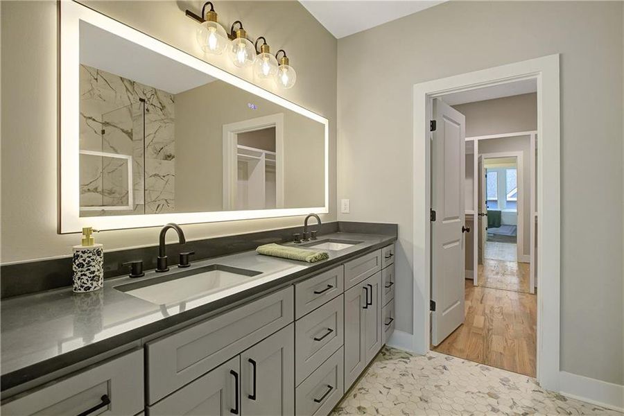 Furnished interior view inside a new home in , Atlanta (Image 26).