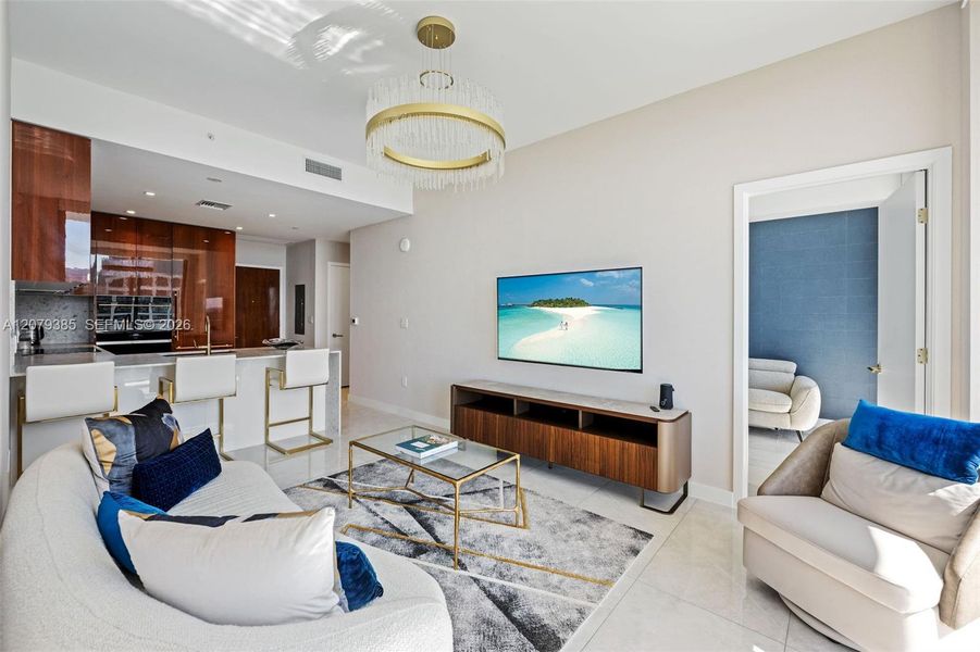 Furnished interior view inside a new home in , Miami (Image 33). Furnished interior view inside a new home in , Miami (Image 33).