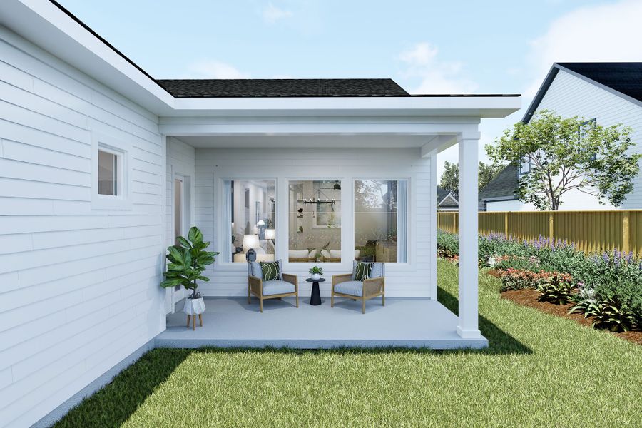 Representative exterior details of a home built from the The Cadence by David Weekley Homes in Lanier Landing - Retreat Collection, Gainesville (Image 3).