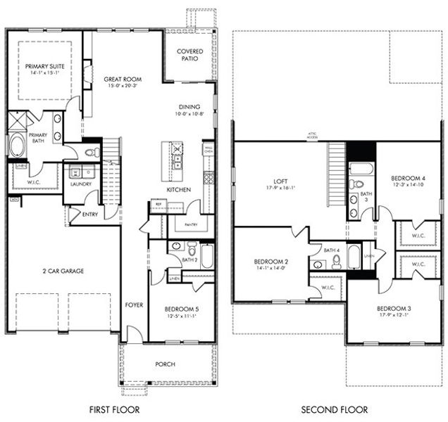 2D floor plan layout of this home in Station Hill - Reserve Series, Franklin, TN (Image 2).