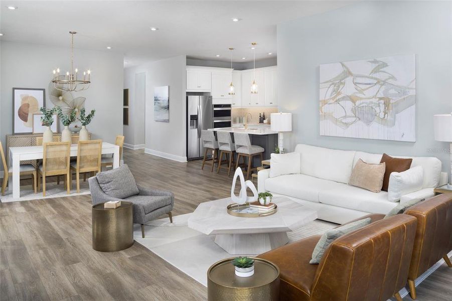 Furnished interior view inside a new home in Pasadena Ridge Master, Dade City (Image 10).