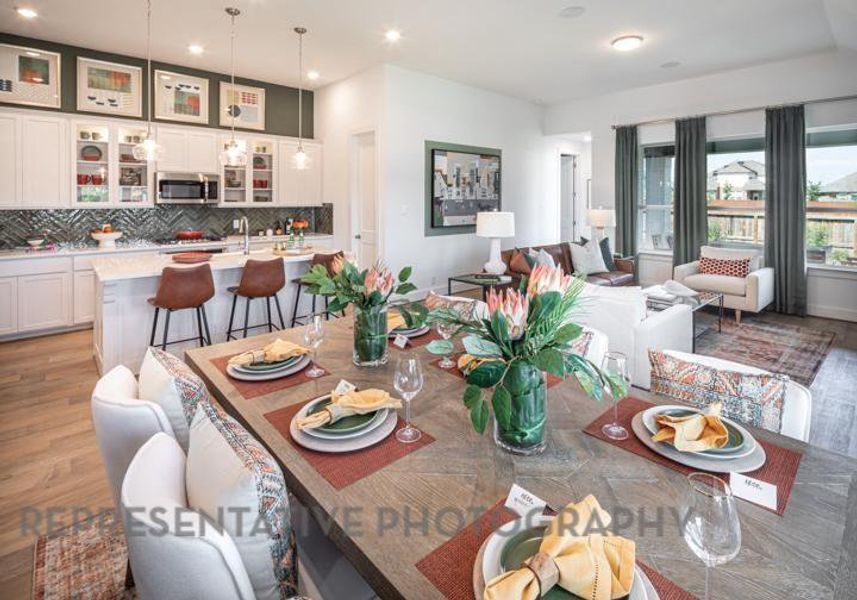 Furnished interior view inside a new home in Gateway Village - The Reserve: 50ft. lots, Denison (Image 3). Furnished interior view inside a new home in Gateway Village - The Reserve: 50ft. lots, Denison (Image 3).