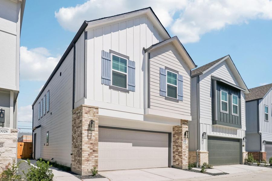 Exterior details and patio area of a home in Spring Brook Village - City Series, Houston (Image 2). Exterior details and patio area of a home in Spring Brook Village - City Series, Houston (Image 2).