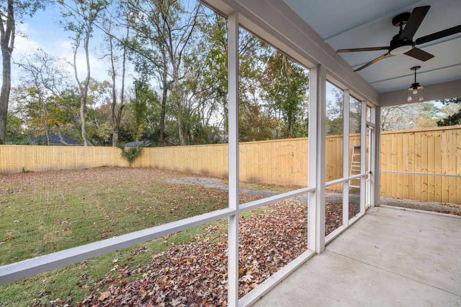 Exterior details and patio area of a home in , Charleston (Image 27). Exterior details and patio area of a home in , Charleston (Image 27).