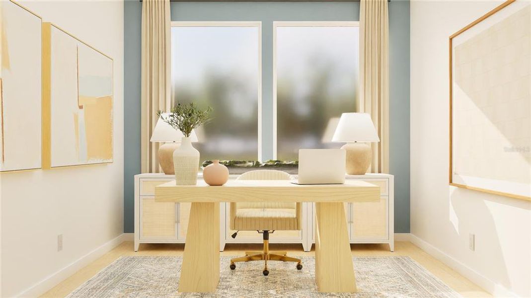 Furnished interior view inside a new home in , Clermont (Image 5).