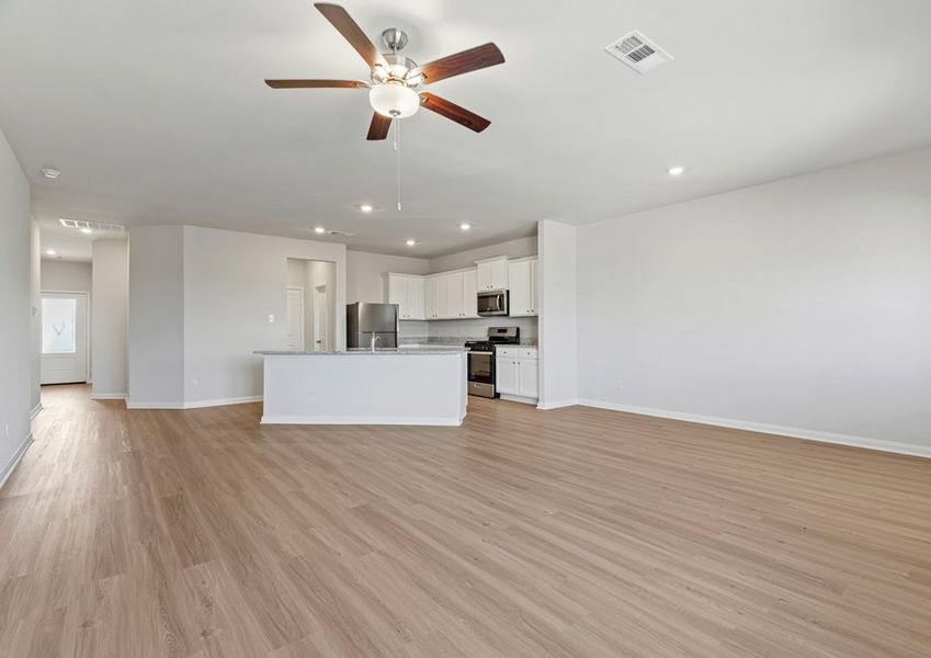 Beautiful vinyl flooring throughout the main living areas Beautiful vinyl flooring throughout the main living areas