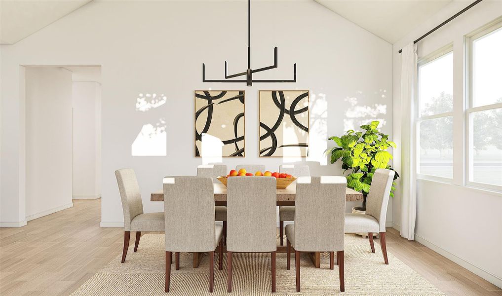 Sun-lit dining area (*Artist rendering used for illustration purposes only.)