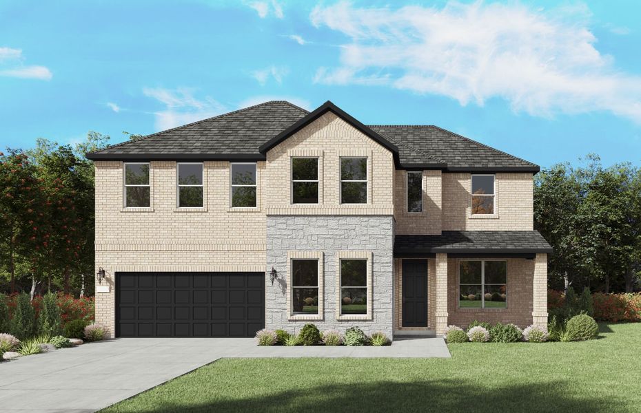 Representative exterior photo of a completed home built from the Oglesby by Pulte Homes in Wellington, Fort Worth, TX (Image 1). Representative exterior photo of a completed home built from the Oglesby by Pulte Homes in Wellington, Fort Worth, TX (Image 1).