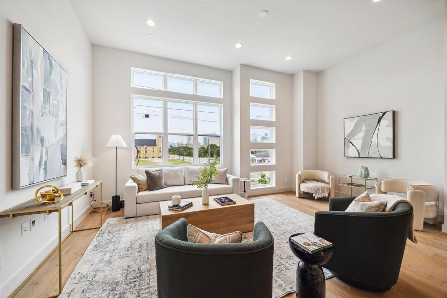 Furnished interior view inside a new home in Point East, Houston (Image 9).
