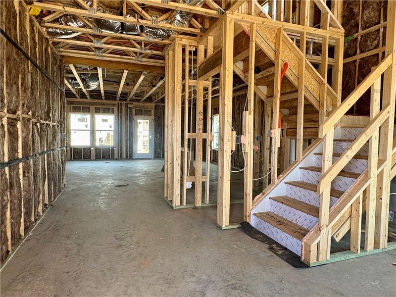 In-progress construction of a new home in , Flowery Branch, GA (Image 6).