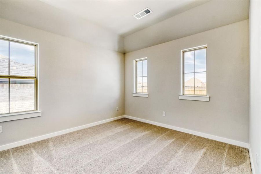 Unfurnished room featuring light colored carpet and plenty of natural light