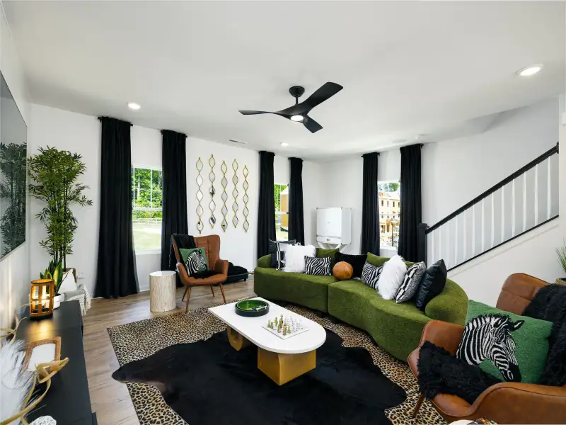 Furnished interior view inside a new home in Dukes Ridge, Charlotte (Image 10).